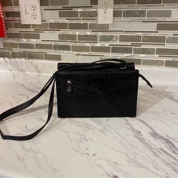 Vintage Derek Alexander Purse black tan two tone leather tons of card & pockets - Picture 5 of 15